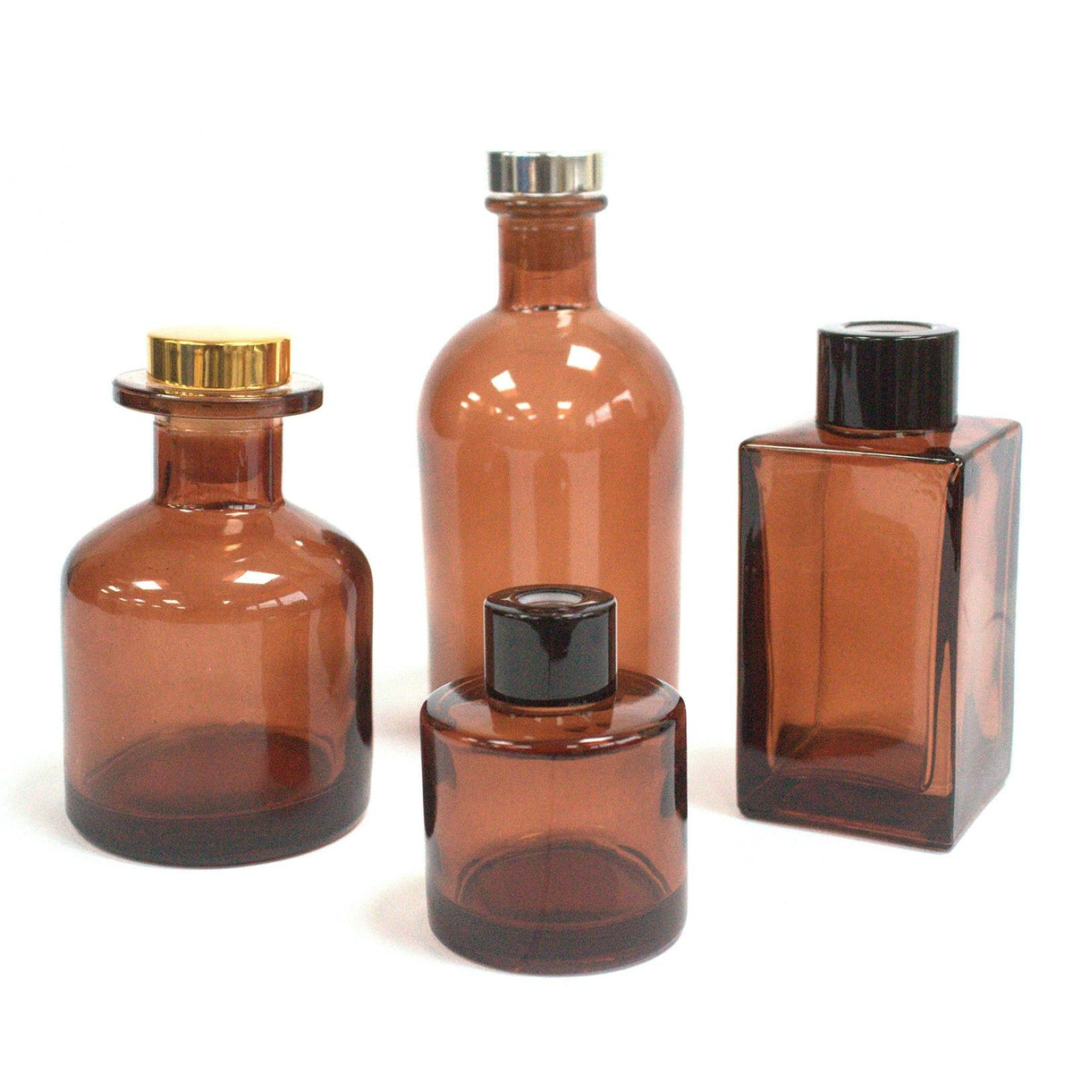 100 ml Botella difusora cuadrada de lengüeta larga - Ambar