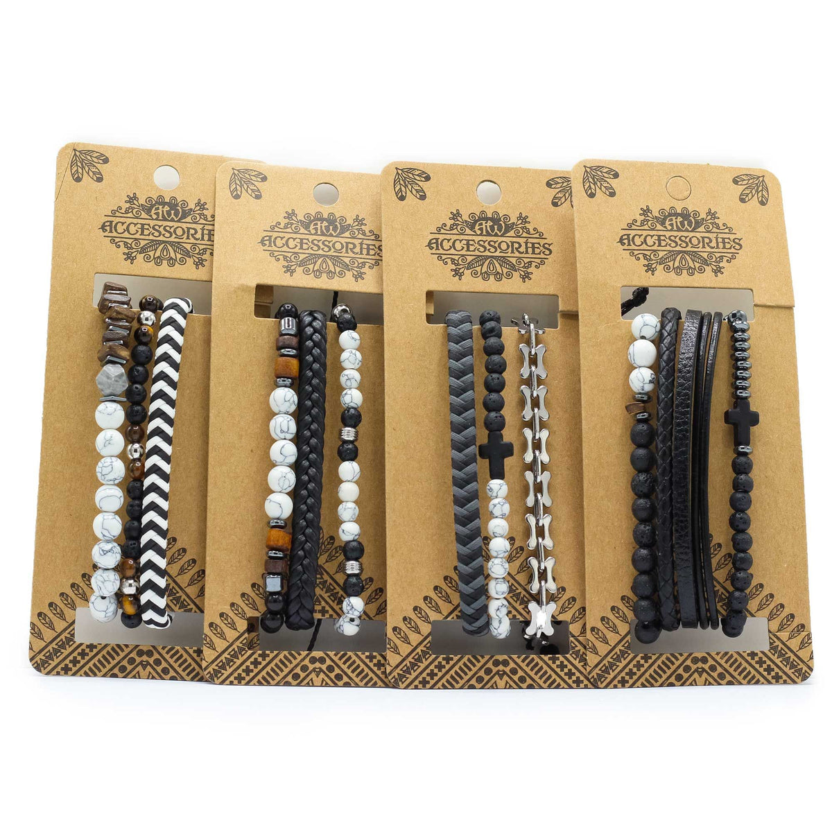 Men's Bracelet Set - City Black