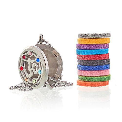 Aromatherapie-Schmuckhalskette - OM Chakra - 30 mm